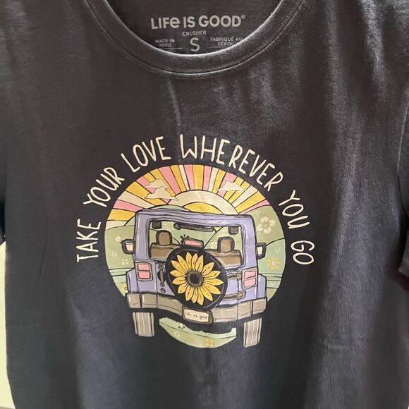 NWT Life is Good Navy Graphic T-Shirt #160 - Picture 2 of 6